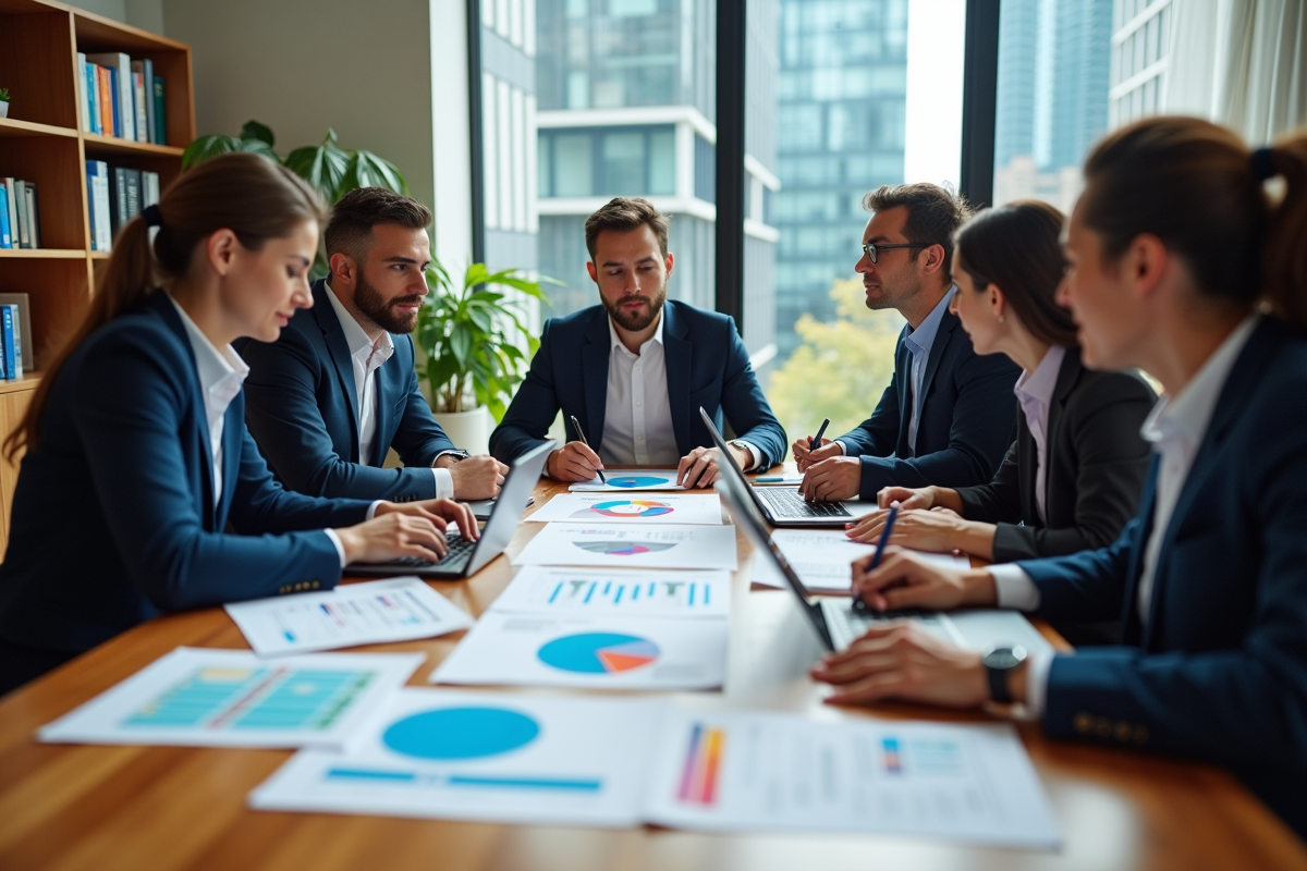 Groupe de professionnels collaborant autour d