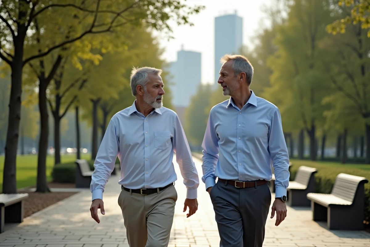 Homme en coaching en extérieur dans un parc urbain
