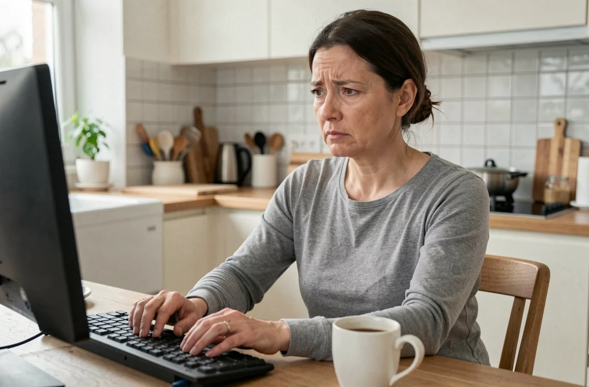 Parent aidant son enfant à récupérer l'accès au compte Monlycée PSN depuis la cuisine familiale