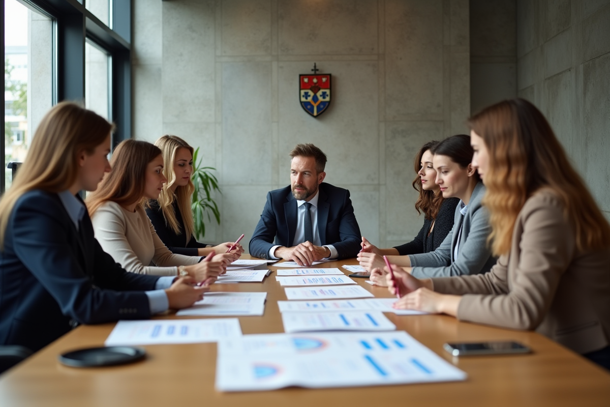 Groupe de professionnels suisses lors d